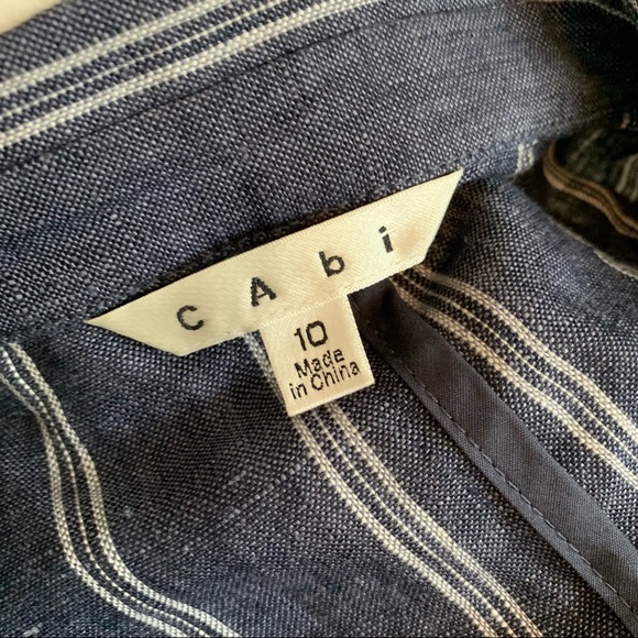 Cabi 100% Linen Striped Blazer - Picture 10 of 12